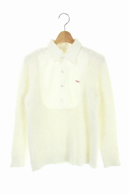 スーアンダーカバー Sueundercover シャツ ニット カットソー フェイクレイヤード アンゴラ 2 長袖 白 Kn Os レディース 170 ベクトルパーク