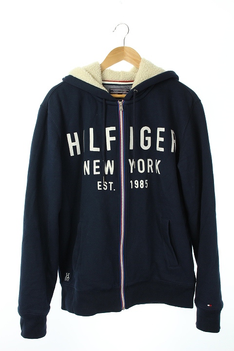トミーヒルフィガー TOMMY HILFIGER パーカー ジップアップ 裏ボア XL 