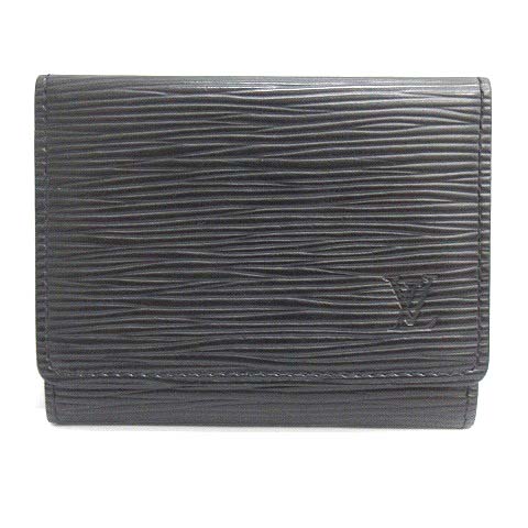 ルイヴィトン Louis vuitton 牛革 たす エピ 名刺入れ ブラック【美品】 