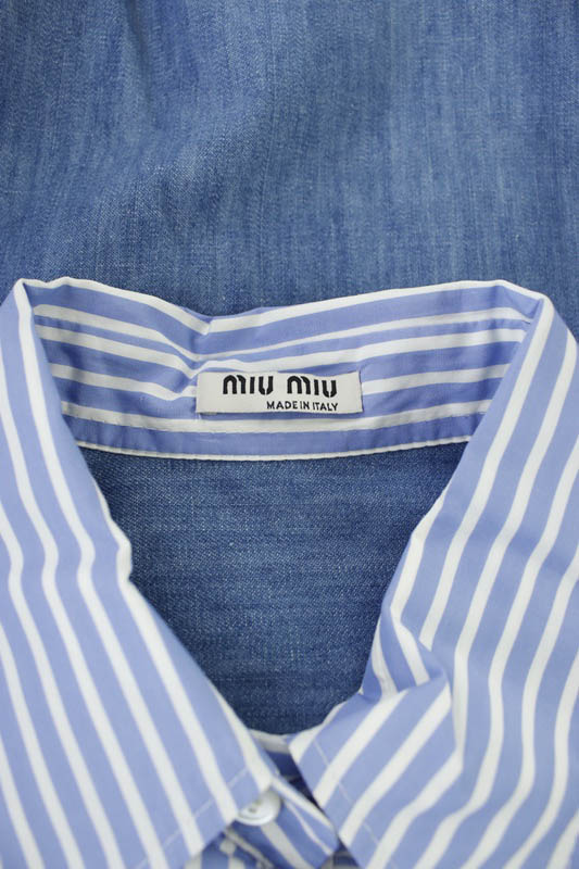 Miumiu ストライプシャツ　38 z6uLq0P93NwJCCj47kVzCiWC6LIh1s