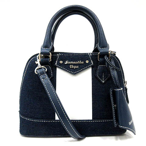 サマンサベガ Samantha Vega バッグ ショルダー ハンド 2way デニム レディアゼル ミニ 紺 ネイビー Sr12 レディース 170 ベクトルパーク