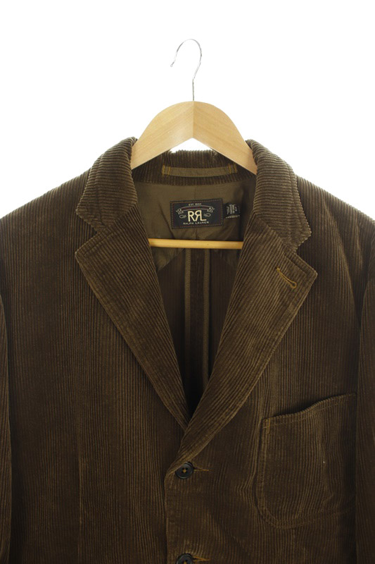ダブルアールエル RRL テーラードジャケット コーデュロイ 背抜き 3B  