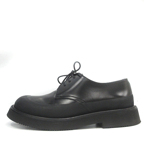 セリーヌ CELINE レースアップシューズ レザー FR37 黒 ブラック □SH 