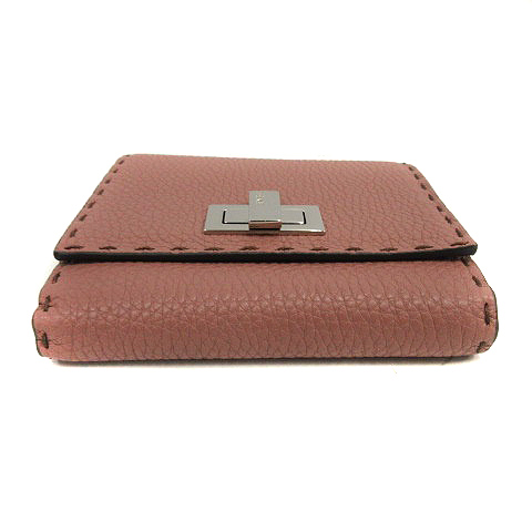 フェンディ FENDI 財布 二つ折り レザー ロゴ セレリア ピンク