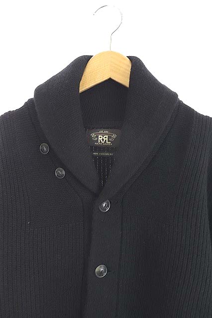 未使用品 ダブルアールエル RRL ニットカーディガン ショールカラー 