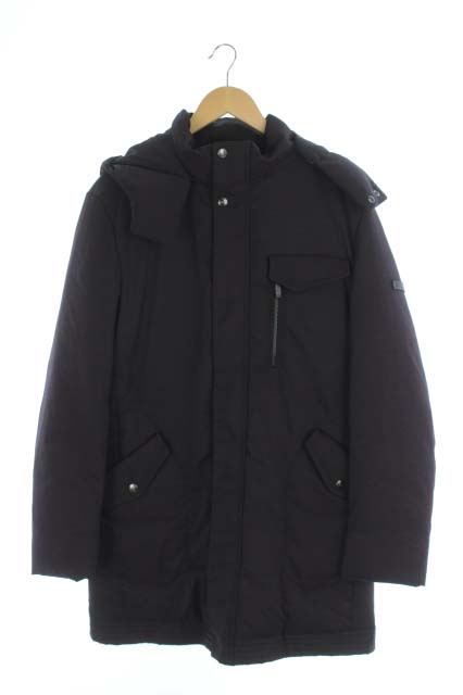 アレグリ Allegri ダウンコート ジップアップ フード付き 48 紫 ワインレッド Kn Os Ad メンズ 170 ベクトルパーク