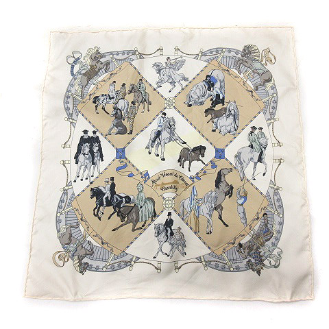 エルメス HERMES スカーフ プチカレ45 シャンティイ城馬の博物館 Musee  