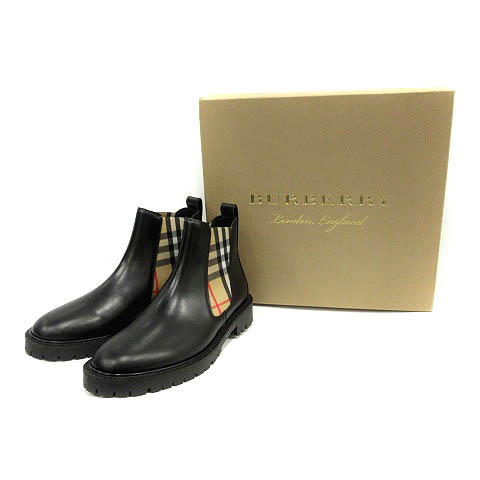 バーバリー BURBERRY ブーツ チェルシー サイドゴア ショート 