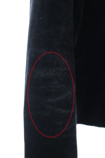 アナイ ANAYI 19AW ベロアノーカラージャケット 36 紺 ネイビー /ES ■OS レディース
