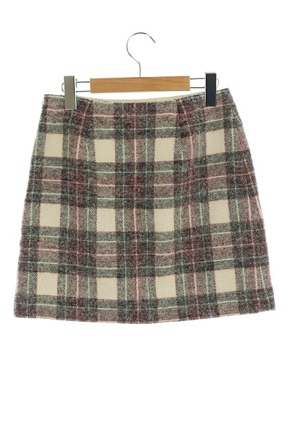 ビーラディエンス Be Radiance チェックスカート ミニ タイト M 白 黒 赤 Ao Os レディース 170 ベクトルパーク