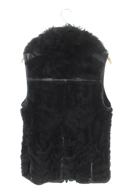 ラルフローレン ファーベスト 皮 黒 XS ラルフローレン ファーベスト 皮 黒 XS