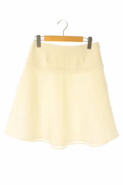 ミューズ ドゥーズィエムクラス Muse De Deuxieme Classe ボンディングフレアスカート ひざ丈 36 白 Kn Os レディース 170 ベクトルパーク