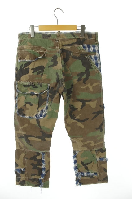 ポータークラシック Porter Classic リメイクカモフラカーゴパンツ ストレート ボランフライ カットオフ M 茶 カーキ 黒 Hk Os Ad メンズ 170 ベクトルパーク