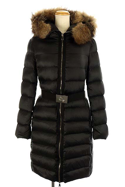 モンクレール MONCLER TINUVIEL ファーベルト付きロングダウンコート  