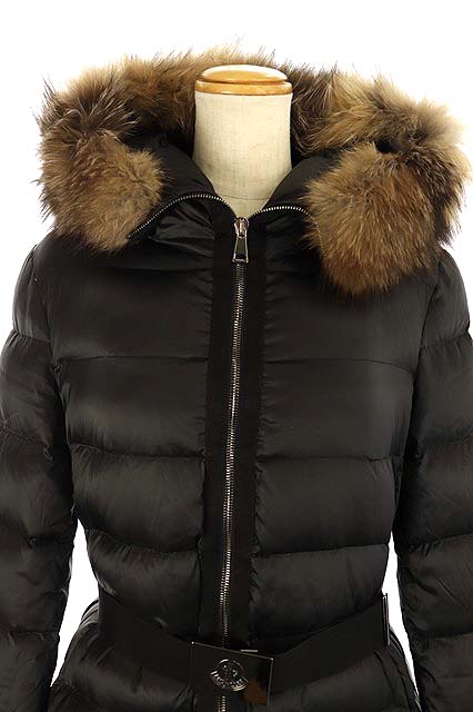 モンクレール MONCLER TINUVIEL ファーベルト付きロングダウンコート 