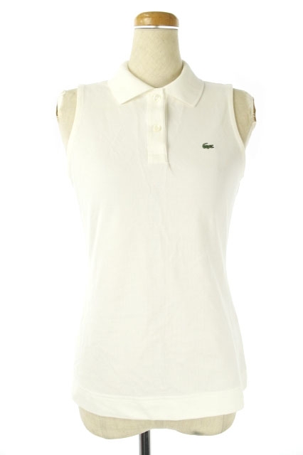 ラコステ Lacoste ノースリーブシャツ カットソー 40 白 Hk Os レディース 170 ベクトルパーク