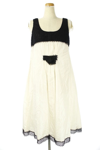 シャネル CHANEL シルクレースノースリーブワンピース ロング 黒