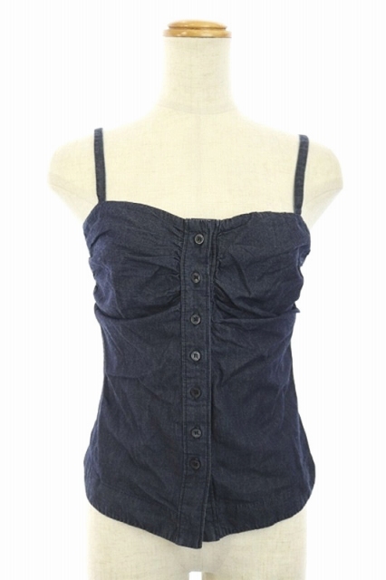 ミュウミュウ miumiu キャミソール ビスチェ 38 紺 /KN □OS  