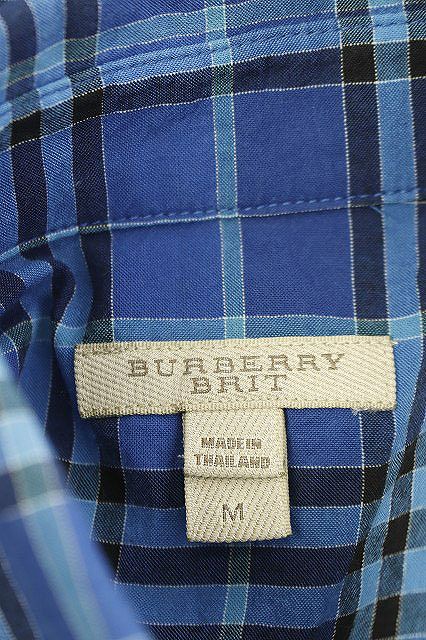 バーバリーブリット BURBERRY BRIT チェック柄シャツ 長袖 コットン M