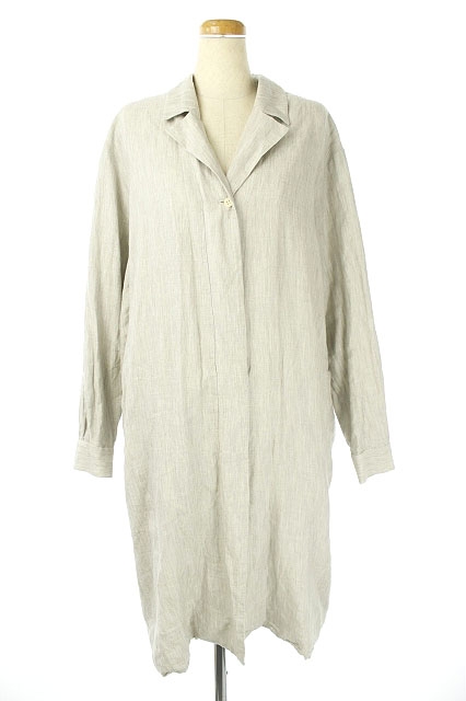 ヤエカ Yaeca 17ss ロングシャツジャケット ワンピース ひざ丈 長袖 S グレー Ys Os レディース 170 ベクトルパーク