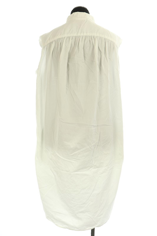 ディーゼル DIESEL ノースリーブシャツワンピース ひざ丈 XS 白