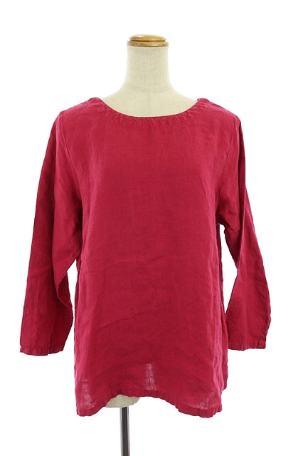 ネストローブ Nest Robe 麻リネンプリーツブラウス プルオーバー 長袖 ピンク Hk Os レディース 170 ベクトルパーク