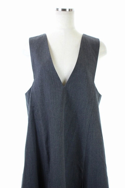 エンフォルド Enfold ss ジャンパースカート ワンピース ロング 38 グレー Ao Os レディース 170 ベクトルパーク