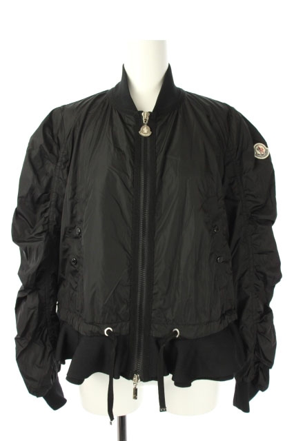 モンクレール MONCLER VERHUELL フリルナイロンジャケット ブルゾン 