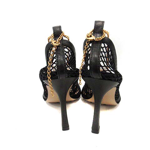 ボッテガヴェネタ BOTTEGA VENETA 20SS ストレッチ パンプス スクエアトゥ ハイヒール メッシュ 編み込み チェーン 35 黒 /YI30 ■SH レディース ボッテガヴェネタ BOTTEGA VENETA 20SS ストレッチ パンプス スクエアトゥ ハイヒール メッシュ 編み込み チェーン 35 黒 /YI30 ■SH レディース