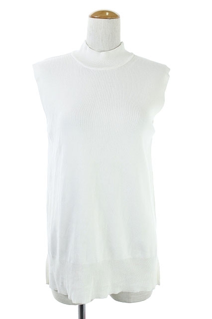 ミラオーウェン Mila Owen ss サイドスリットノースリーブハイネックニット カットソー 0 白 Kn Os レディース 170 ベクトルパーク