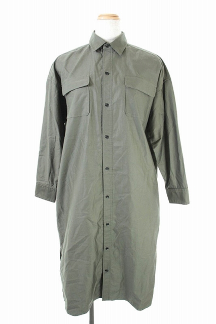 マルゴー Margaux シャツワンピース ロング 長袖 F カーキ Ys Os レディース 170 ベクトルパーク