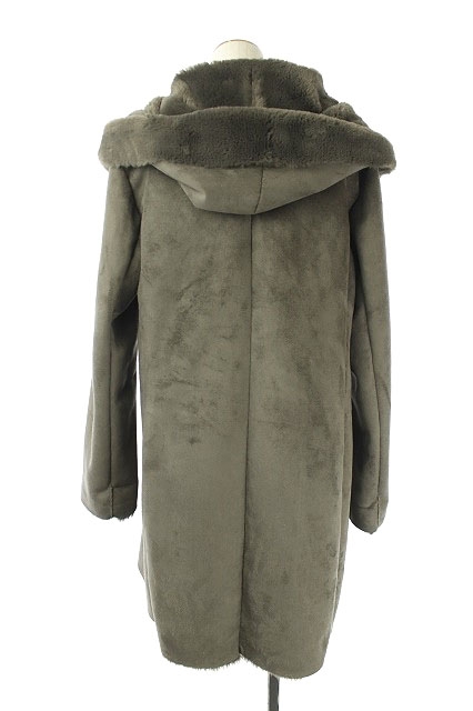 イエナ スローブ Iena Slobe フードフェイクムートンコート ロング 40 グレー Es Os レディース 170 ベクトルパーク
