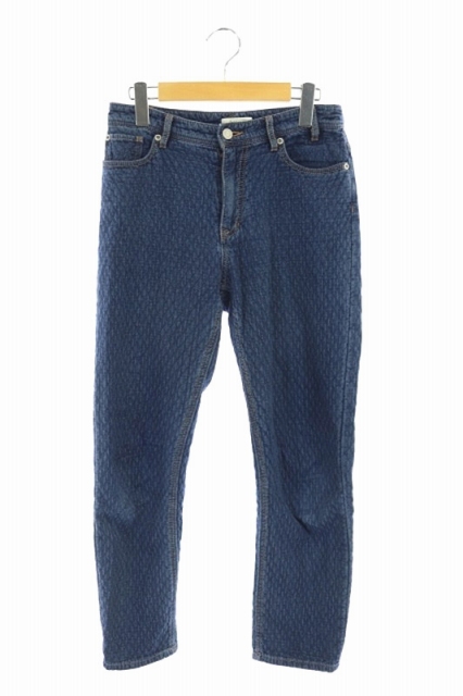 ポールスミス Paul Smith デニムジーンズ テーパード 総柄 38 青 Ys Os レディース 170 ベクトルパーク