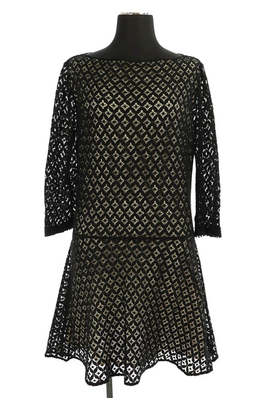 シーバイクロエ See By Chloe 七分袖レースワンピース ミニ 34 黒 My Os レディース 170 ベクトルパーク