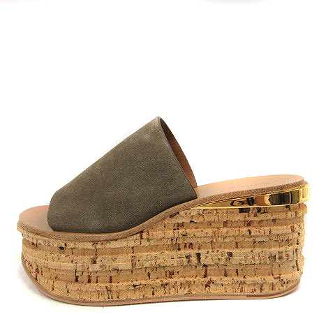 クロエ CHLOE CAMILLE サンダル サボ スエード 38 24