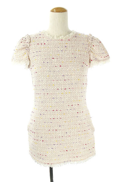 ケイトスペード Kate Spade 19ss ツイードワンピース チュニック ミニ 半袖 フリンジ 0 ピンクミックス Njmua267 Es Os Sh レディース 170 ベクトルパーク