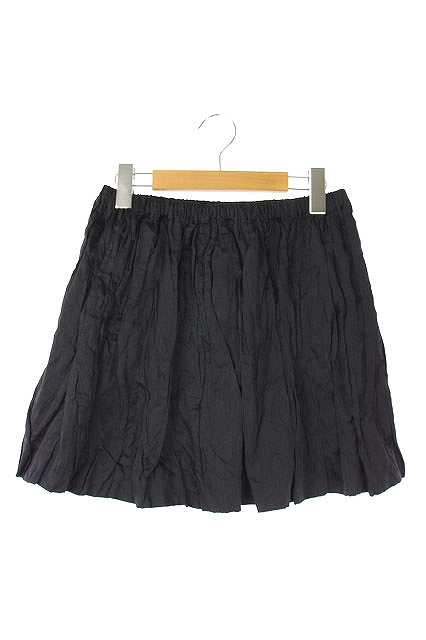 ミュウミュウ miumiu ミニギャザースカート 40 紺 /KN □OS レディース  