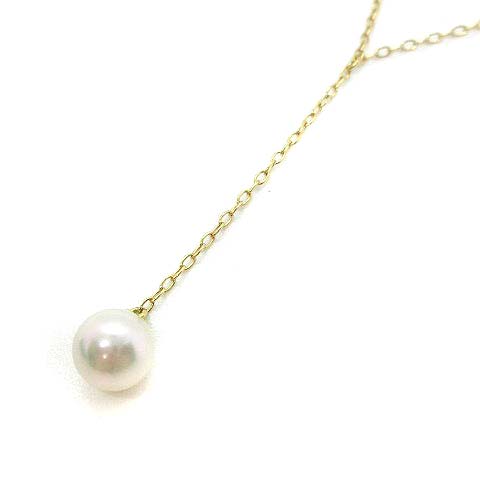 アーカー AHKAH ネックレス ペンダント ドロップパールチェーン K18 