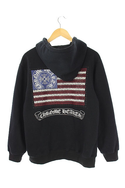 クロムハーツ CHROME HEARTS 星条旗プリントダガージップパーカー 