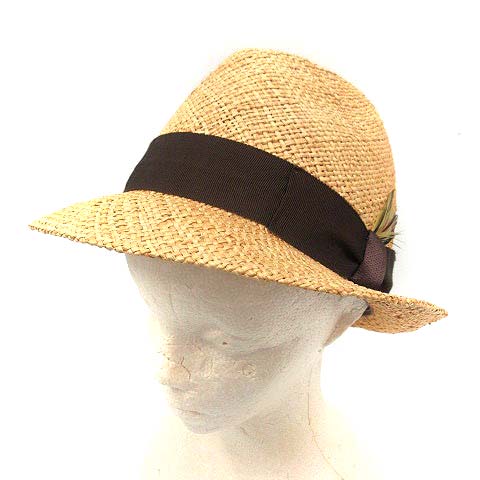 カシラ Ca4la 帽子 麦わら帽子 ストローハット リボン ベージュ Yi21 レディース 170 ベクトルパーク