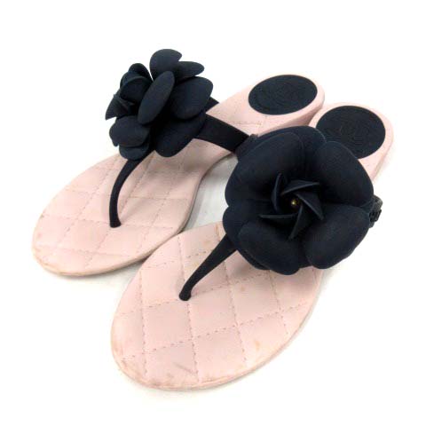 シャネル CHANEL サンダル トング マトラッセ フラット ラバー  