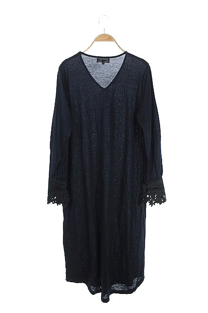 ロキト Lokitho 袖デザイン長袖ワンピース 台形 ロング Vネック 2 黒 Os レディース 170 ベクトルパーク