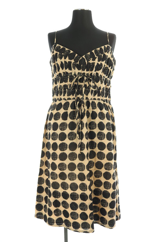 トッカ Tocca ワンピース 膝丈 キャミソール ドット レースアップ 6 ベージュ My Os レディース 170 ベクトルパーク