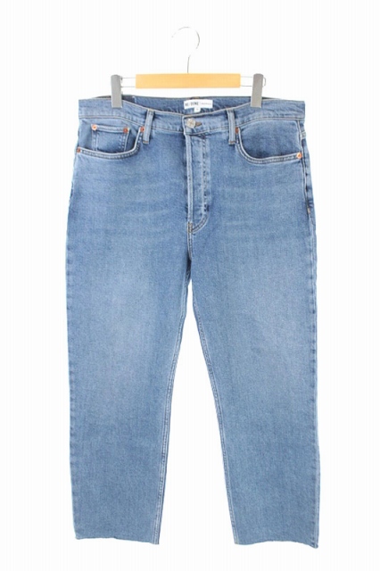 リダン Re Done カットオフ テーパードデニム パンツ ジーンズ ボタンフライ 31 ライトブルー Os メンズ 170 ベクトルパーク