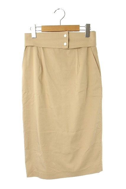 エムプルミエ M Premier 19aw ウールテールカットスカート ロング タイト ストレッチ ベルト付き 38 ベージュ Es Os レディース 170 ベクトルパーク