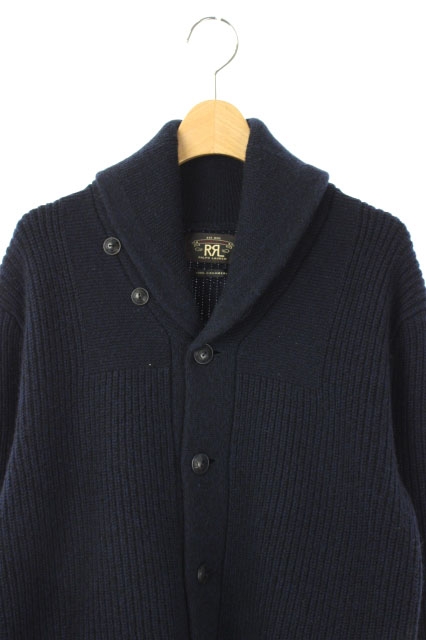 未使用品 ダブルアールエル RRL カシミヤショールカラーニット  