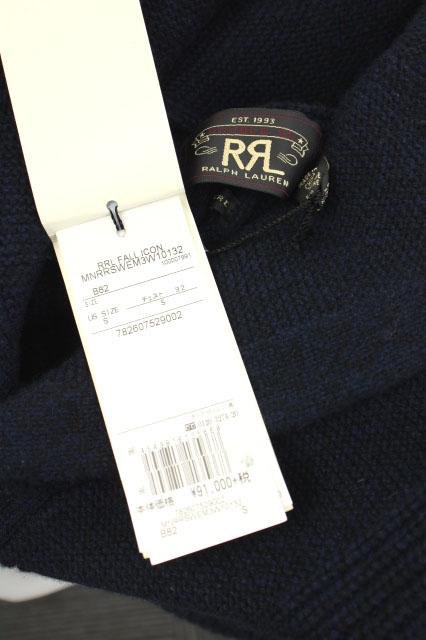 未使用品 ダブルアールエル RRL カシミヤショールカラーニット 