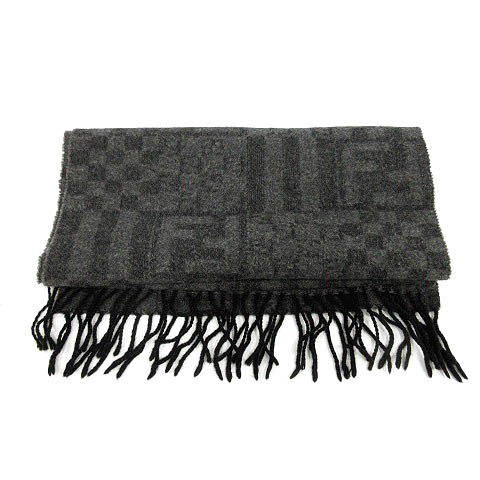 FENDI チェック柄マフラー ウール フェンディ FENDI マフラー ストール ズッカ柄 チェック