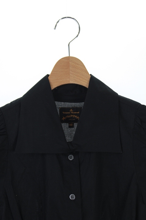 ヴィヴィアンウエストウッド Vivienne Westwood Anglomania シャツ ブラウス 半袖 40 黒 Hh Os レディース 170 ベクトルパーク