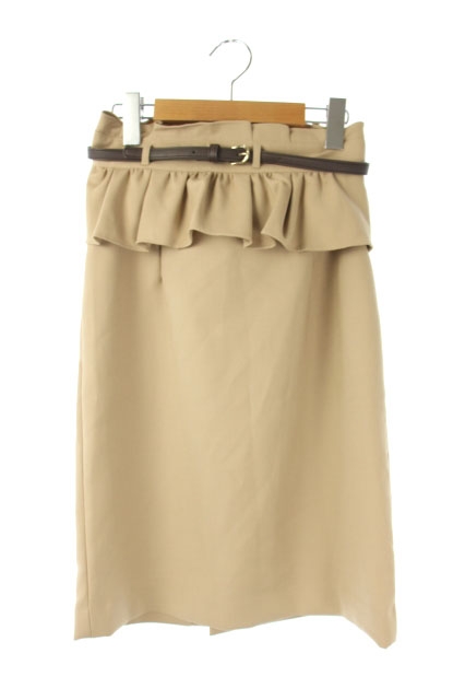 アプワイザーリッシェ Apuweiser Riche 18ss 2wayペプラムタイトスカート ひざ丈 ベルト付き 2 ベージュ Kn Os レディース 170 ベクトルパーク